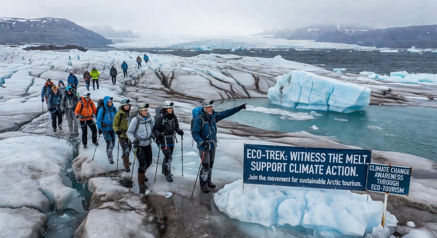 Arctic glacier trek